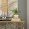 7" Gold Aluminum Brushed Vase with Hammered Top